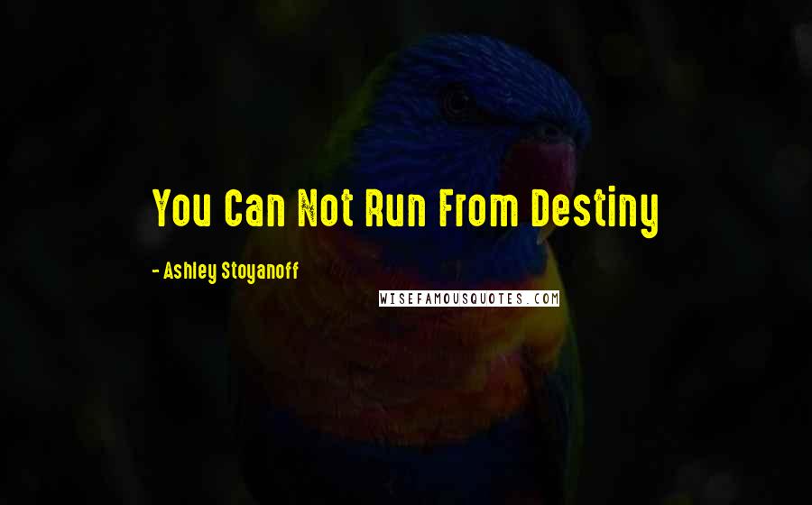 Ashley Stoyanoff Quotes: You Can Not Run From Destiny