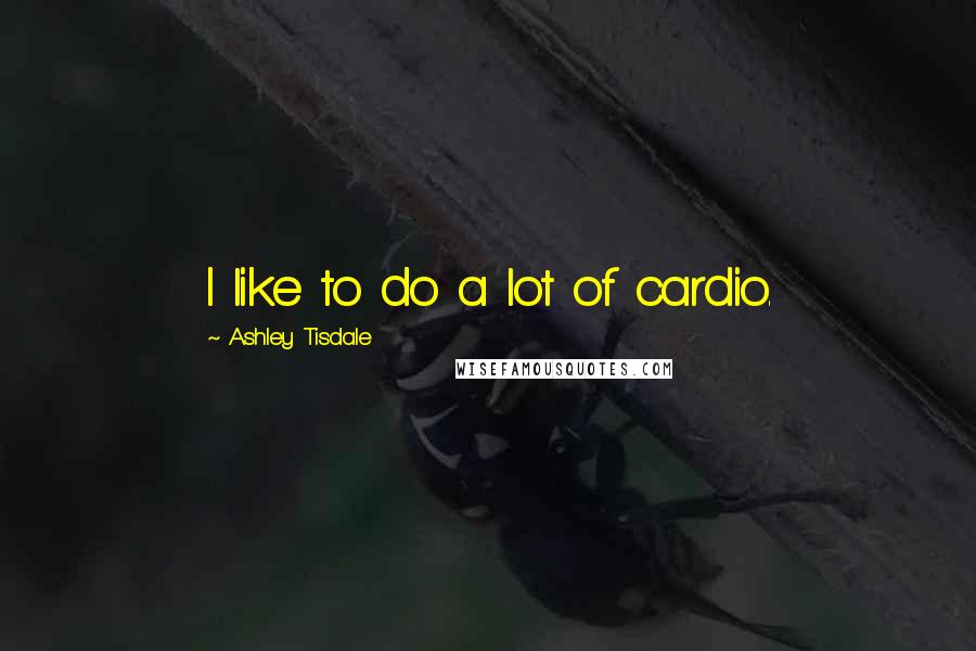 Ashley Tisdale Quotes: I like to do a lot of cardio.