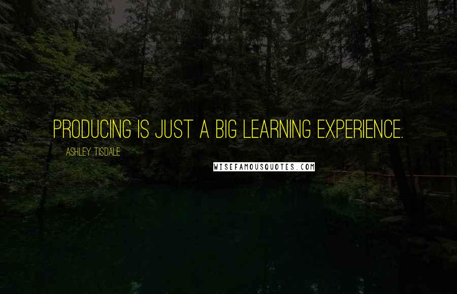 Ashley Tisdale Quotes: Producing is just a big learning experience.