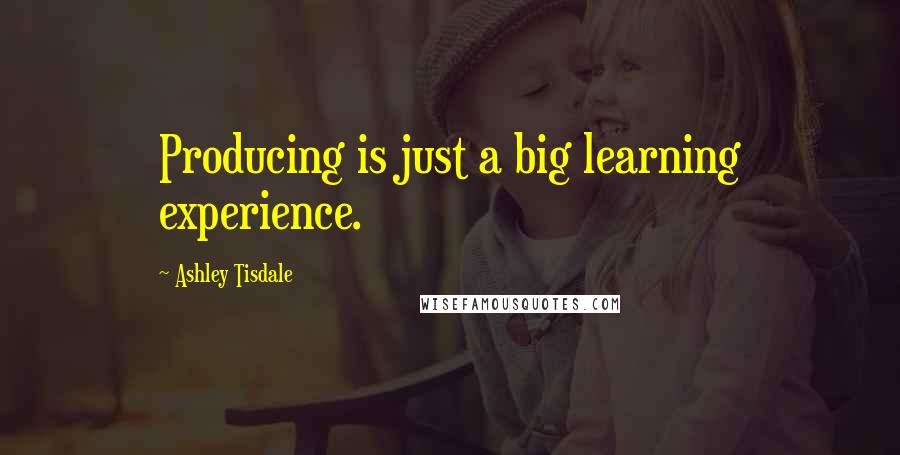 Ashley Tisdale Quotes: Producing is just a big learning experience.