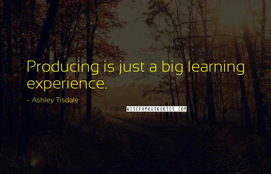 Ashley Tisdale Quotes: Producing is just a big learning experience.