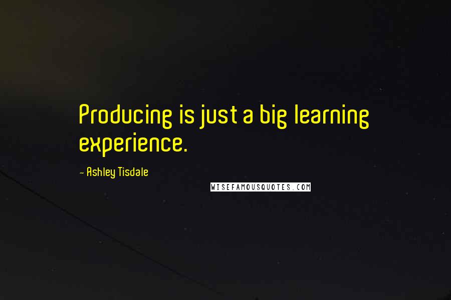 Ashley Tisdale Quotes: Producing is just a big learning experience.