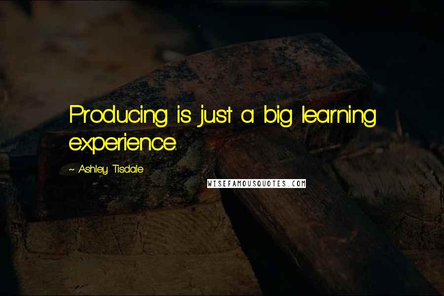 Ashley Tisdale Quotes: Producing is just a big learning experience.