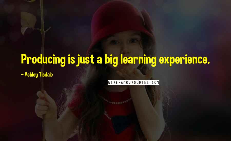 Ashley Tisdale Quotes: Producing is just a big learning experience.