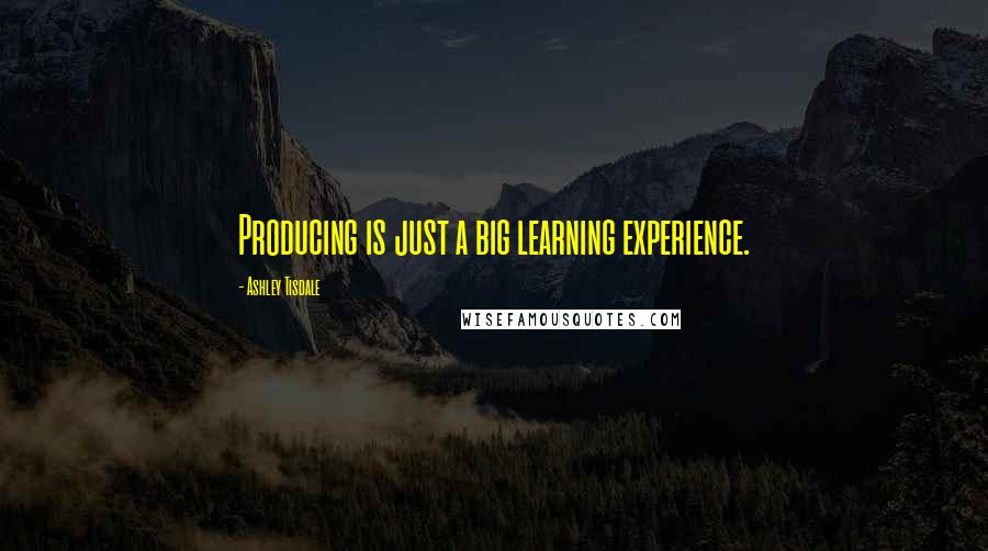 Ashley Tisdale Quotes: Producing is just a big learning experience.