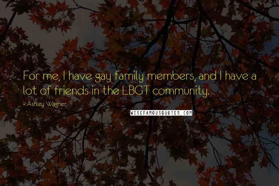 Ashley Wagner Quotes: For me, I have gay family members, and I have a lot of friends in the LBGT community.