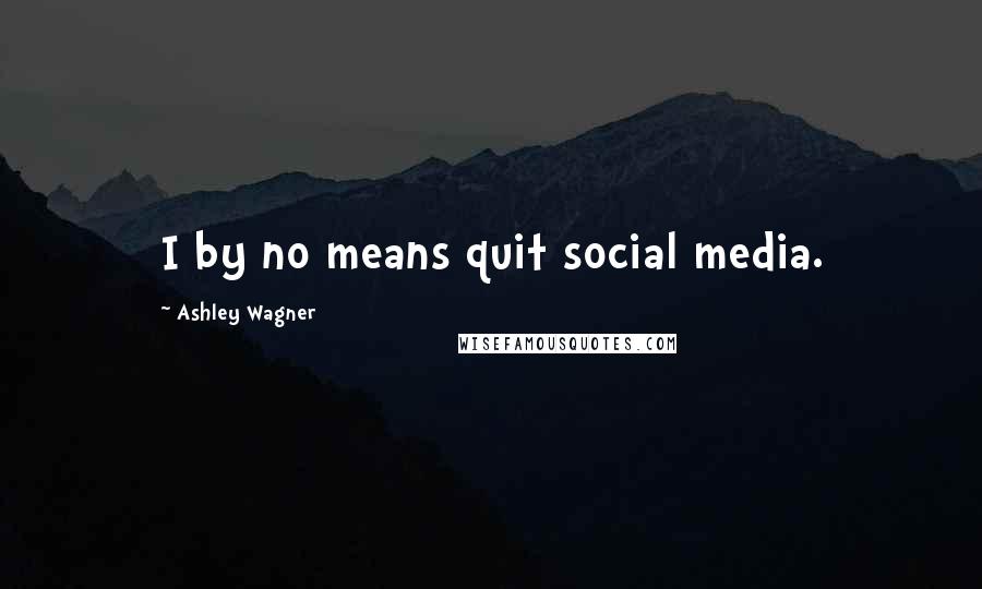 Ashley Wagner Quotes: I by no means quit social media.