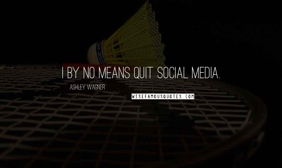 Ashley Wagner Quotes: I by no means quit social media.