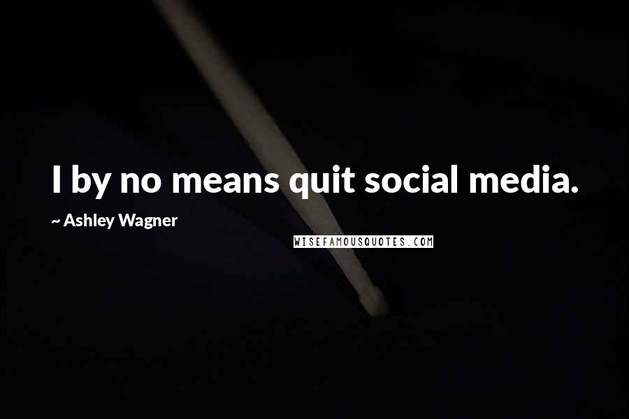 Ashley Wagner Quotes: I by no means quit social media.