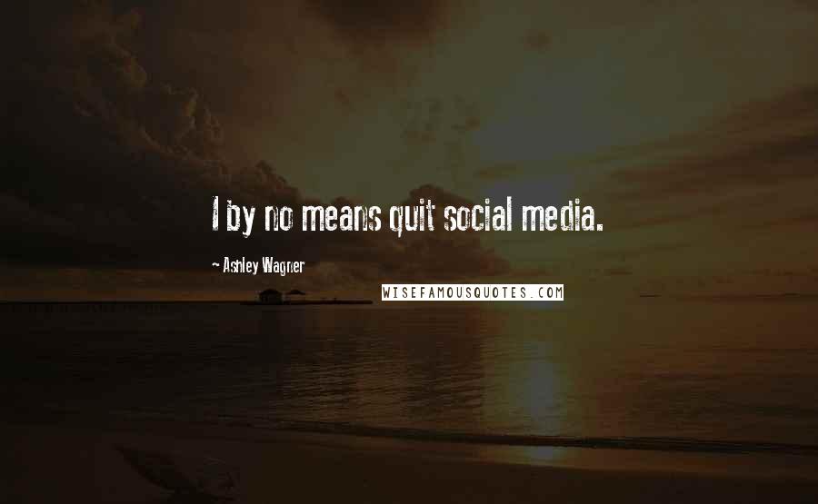 Ashley Wagner Quotes: I by no means quit social media.