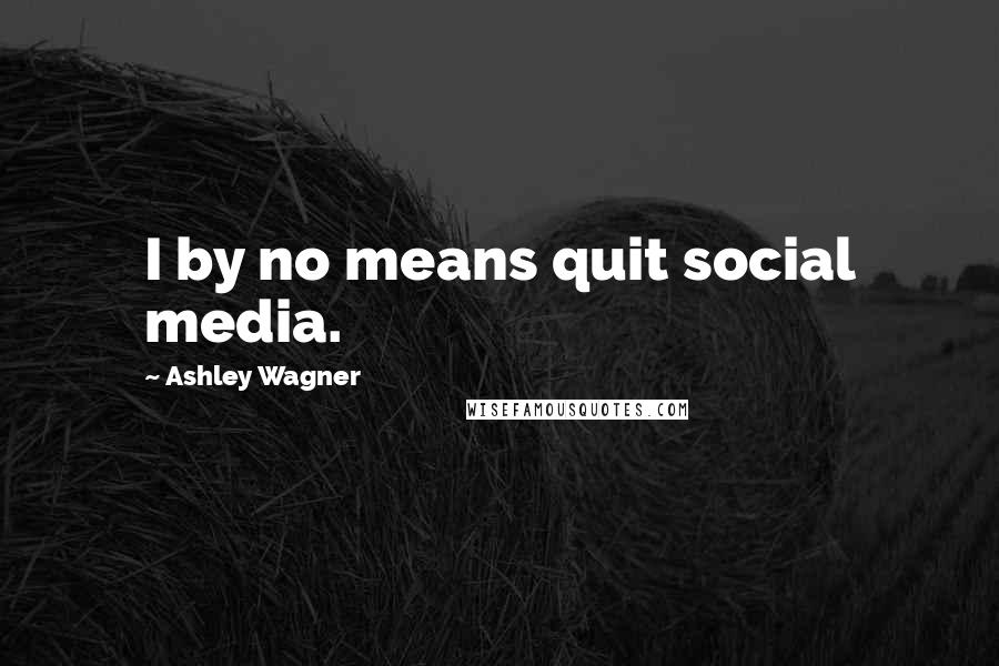 Ashley Wagner Quotes: I by no means quit social media.