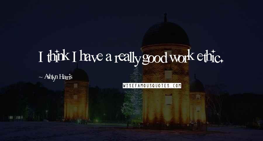 Ashlyn Harris Quotes: I think I have a really good work ethic.