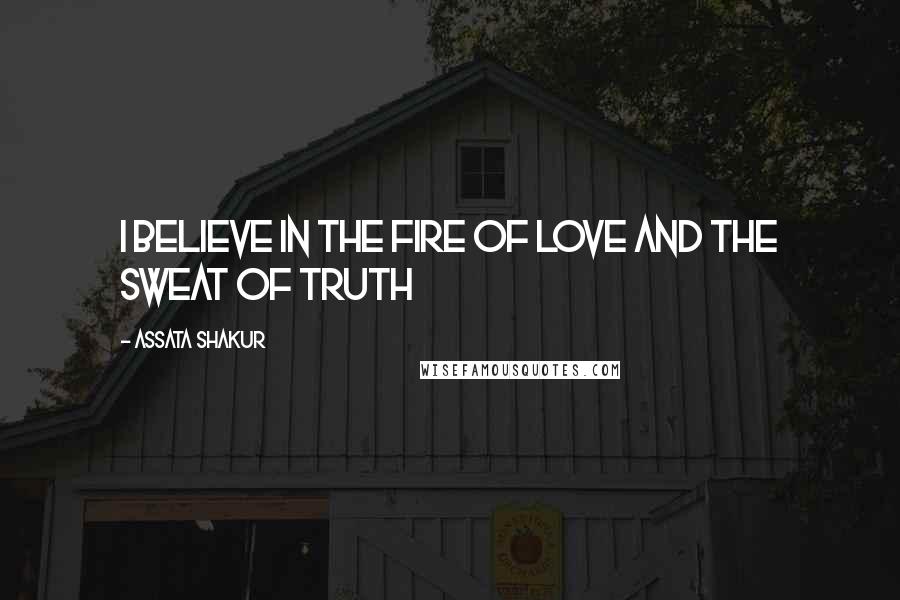 Assata Shakur Quotes: I Believe In The Fire Of Love And The Sweat Of Truth