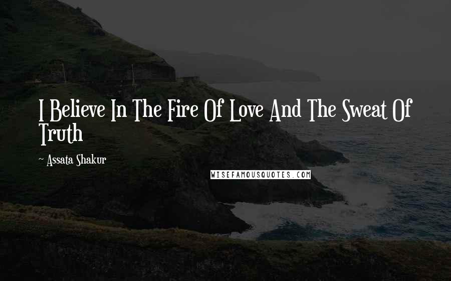 Assata Shakur Quotes: I Believe In The Fire Of Love And The Sweat Of Truth