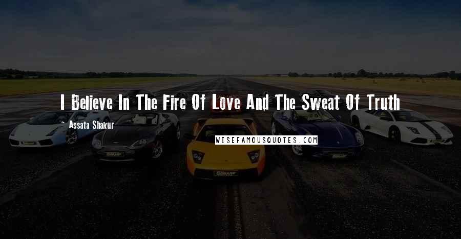 Assata Shakur Quotes: I Believe In The Fire Of Love And The Sweat Of Truth