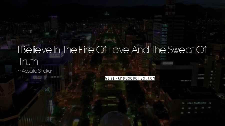 Assata Shakur Quotes: I Believe In The Fire Of Love And The Sweat Of Truth