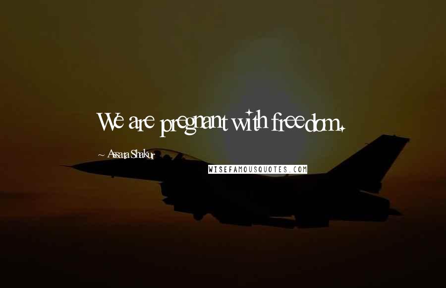 Assata Shakur Quotes: We are pregnant with freedom.