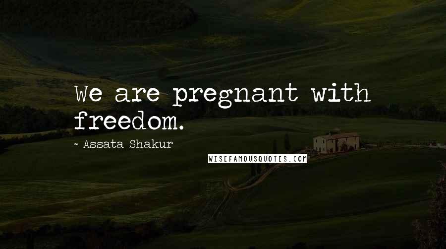 Assata Shakur Quotes: We are pregnant with freedom.