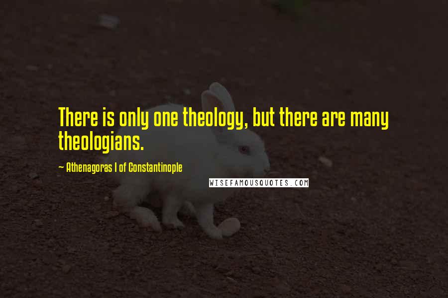 Athenagoras I Of Constantinople Quotes: There is only one theology, but there are many theologians.