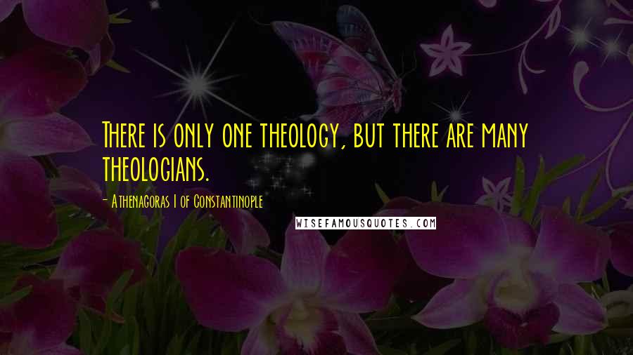 Athenagoras I Of Constantinople Quotes: There is only one theology, but there are many theologians.