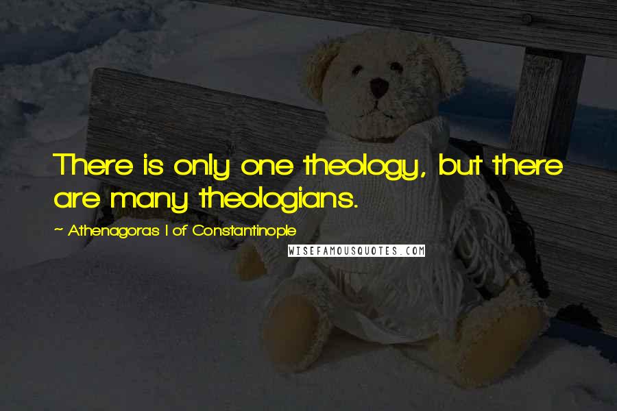 Athenagoras I Of Constantinople Quotes: There is only one theology, but there are many theologians.