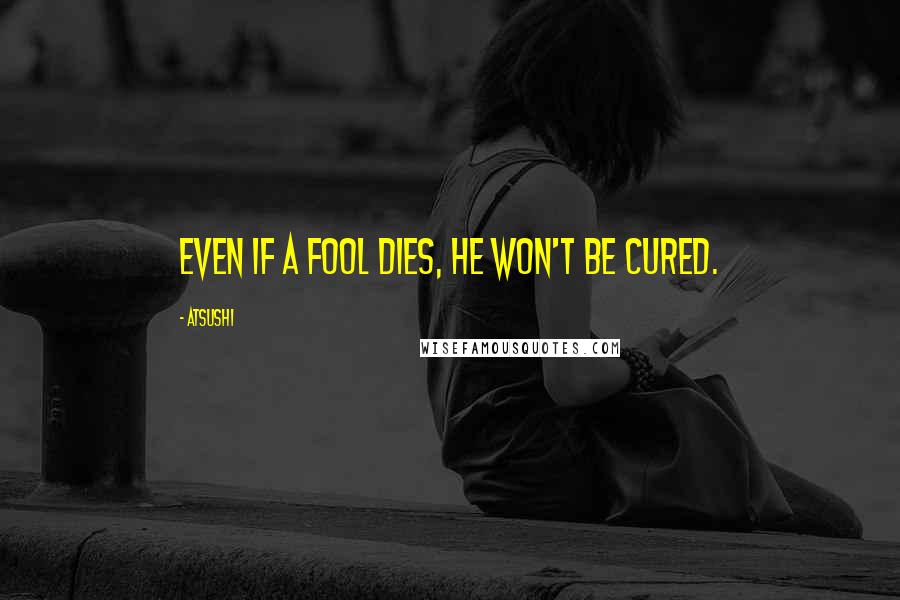 Atsushi Quotes: Even if a fool dies, he won't be cured.