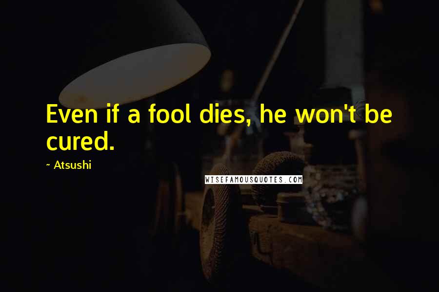 Atsushi Quotes: Even if a fool dies, he won't be cured.