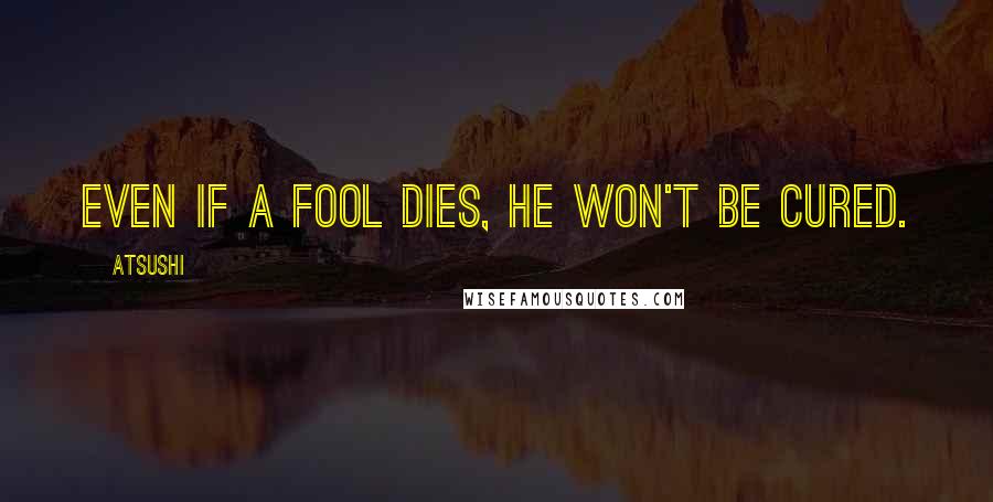 Atsushi Quotes: Even if a fool dies, he won't be cured.