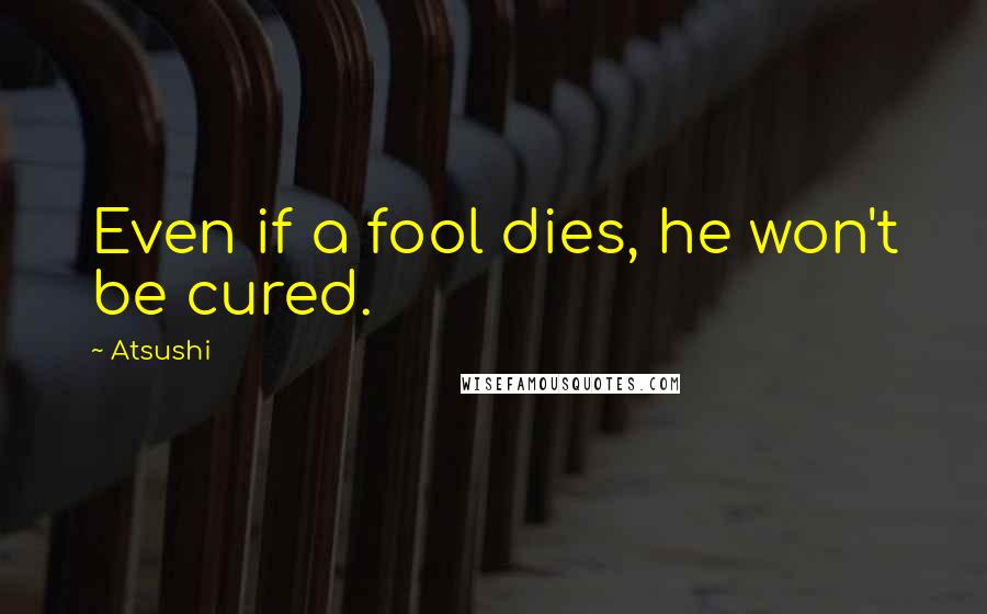 Atsushi Quotes: Even if a fool dies, he won't be cured.