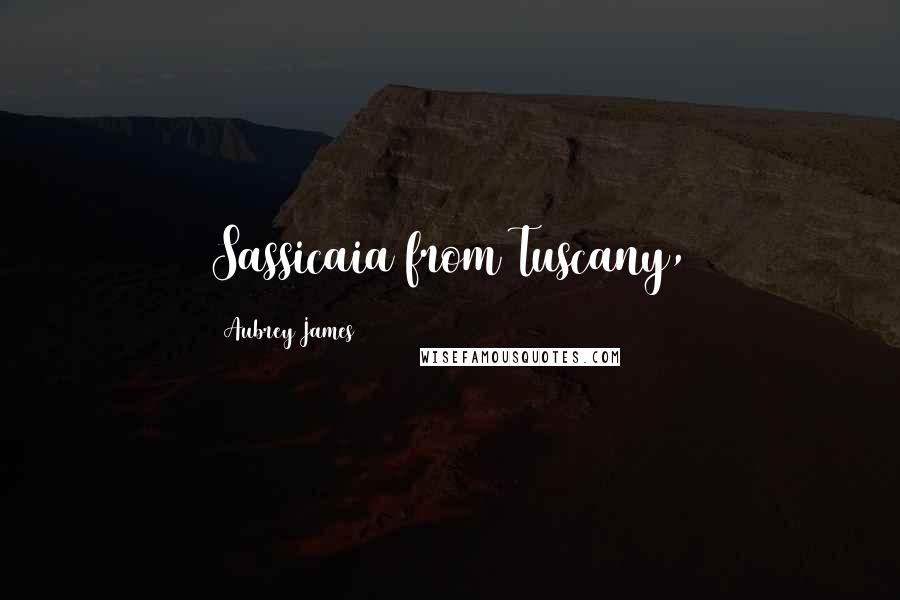 Aubrey James Quotes: Sassicaia from Tuscany,