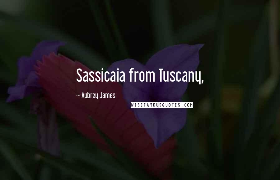 Aubrey James Quotes: Sassicaia from Tuscany,