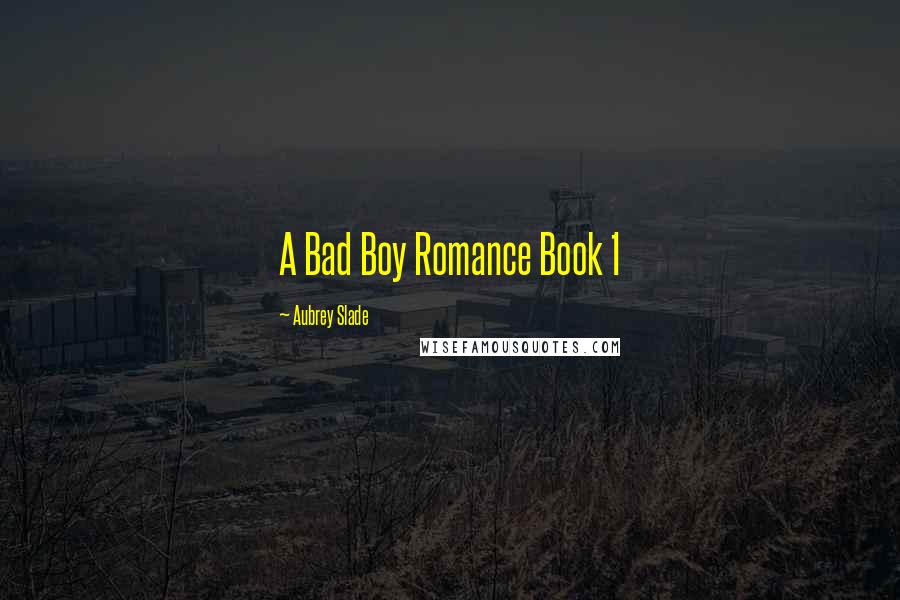 Aubrey Slade Quotes: A Bad Boy Romance Book 1