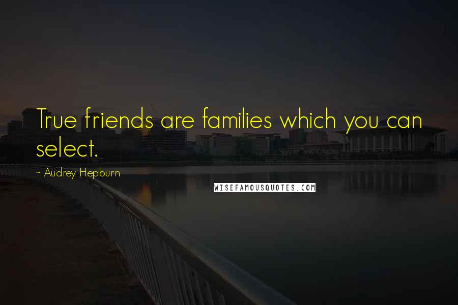 Audrey Hepburn Quotes: True friends are families which you can select.