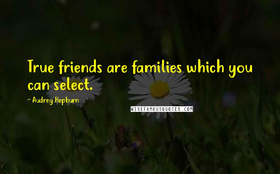 Audrey Hepburn Quotes: True friends are families which you can select.