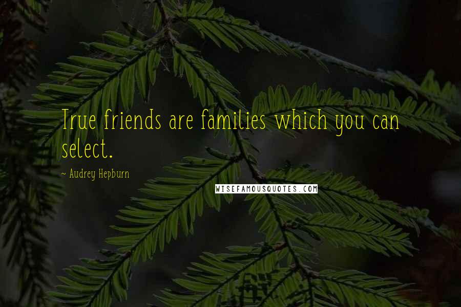 Audrey Hepburn Quotes: True friends are families which you can select.