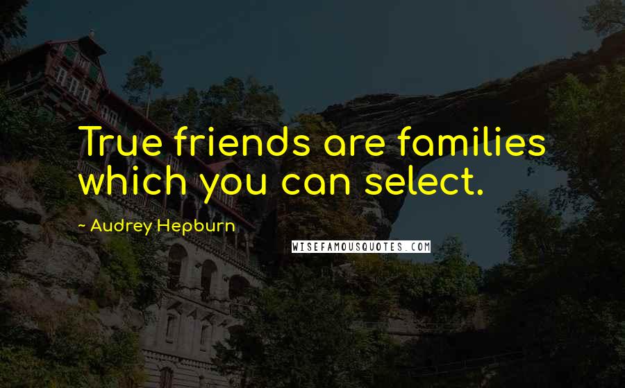 Audrey Hepburn Quotes: True friends are families which you can select.