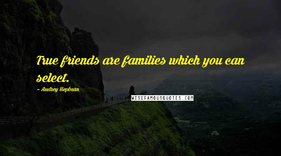 Audrey Hepburn Quotes: True friends are families which you can select.