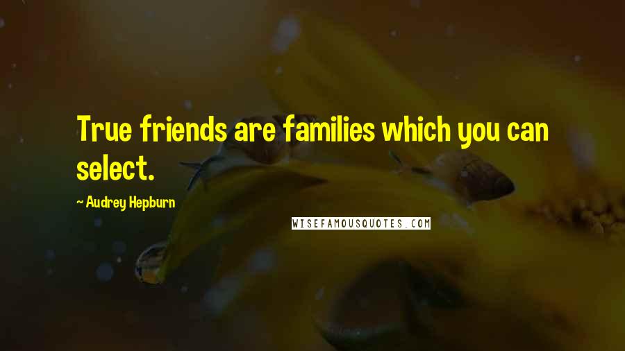 Audrey Hepburn Quotes: True friends are families which you can select.