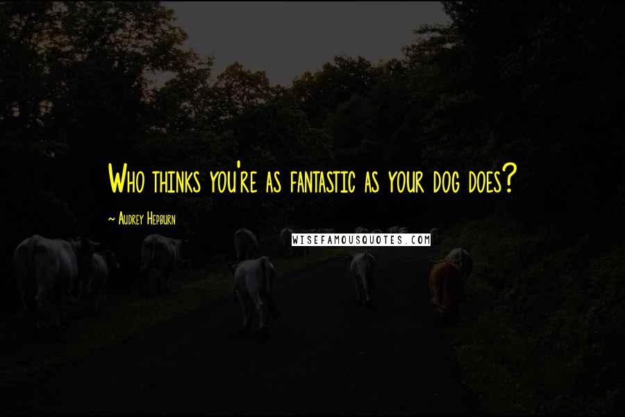 Audrey Hepburn Quotes: Who thinks you're as fantastic as your dog does?