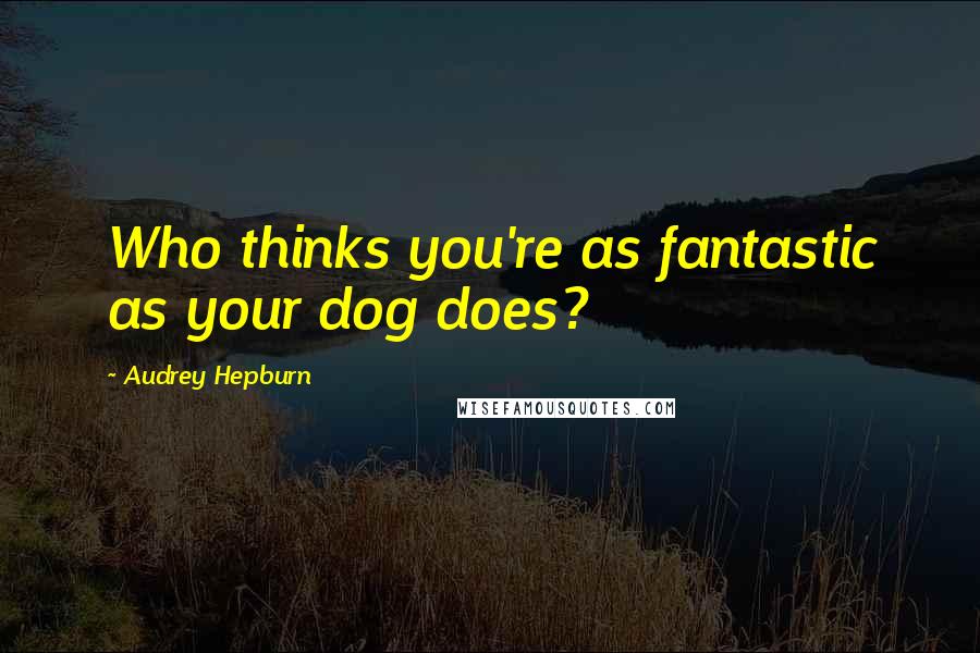 Audrey Hepburn Quotes: Who thinks you're as fantastic as your dog does?