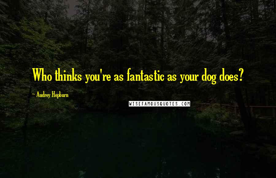 Audrey Hepburn Quotes: Who thinks you're as fantastic as your dog does?