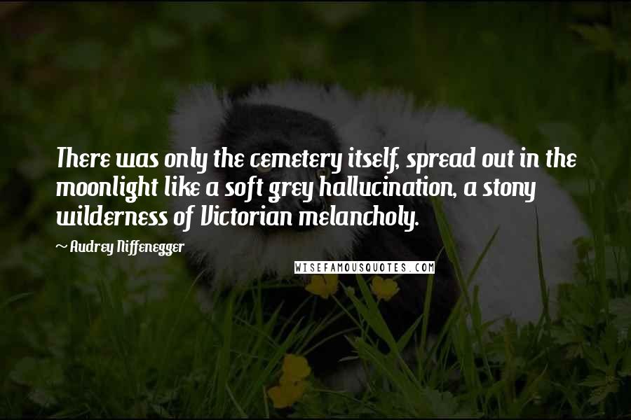 Audrey Niffenegger Quotes: There was only the cemetery itself, spread out in the moonlight like a soft grey hallucination, a stony wilderness of Victorian melancholy.