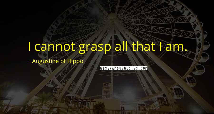 Augustine Of Hippo Quotes: I cannot grasp all that I am.