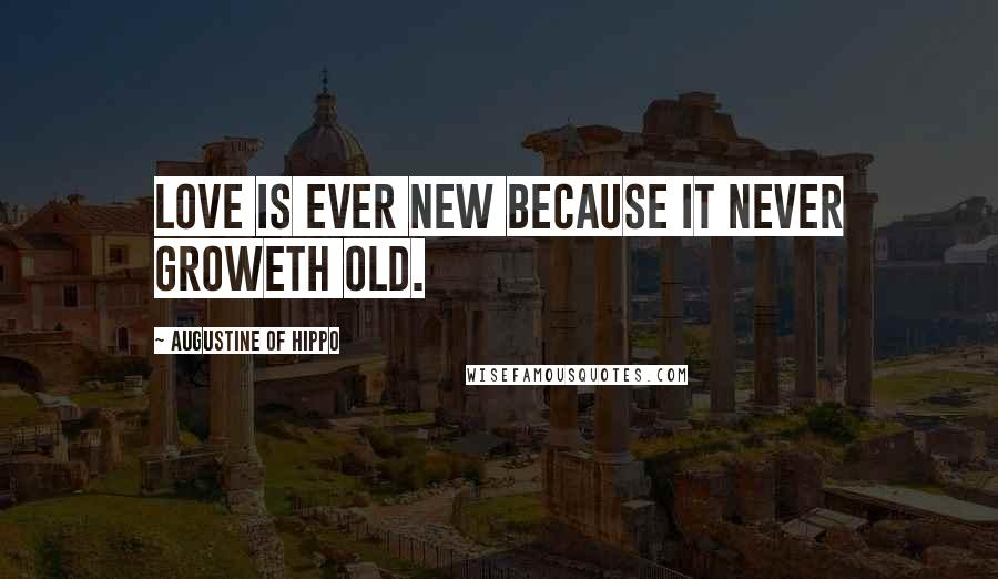 Augustine Of Hippo Quotes: Love is ever new because it never groweth old.