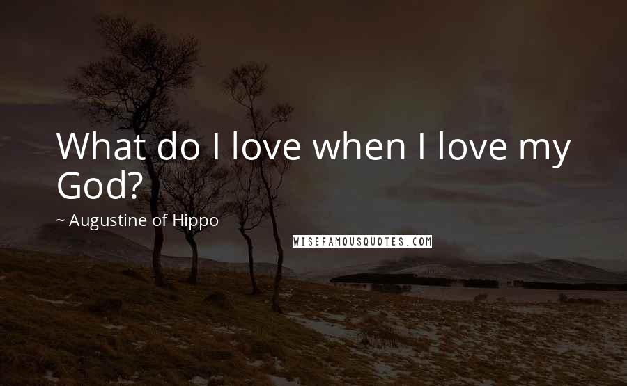 Augustine Of Hippo Quotes: What do I love when I love my God?
