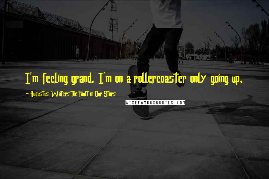 Augustus Waters The Fault In Our Stars Quotes: I'm feeling grand. I'm on a rollercoaster only going up.