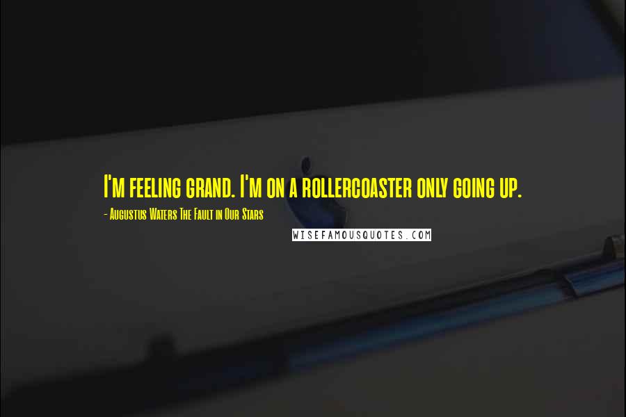 Augustus Waters The Fault In Our Stars Quotes: I'm feeling grand. I'm on a rollercoaster only going up.