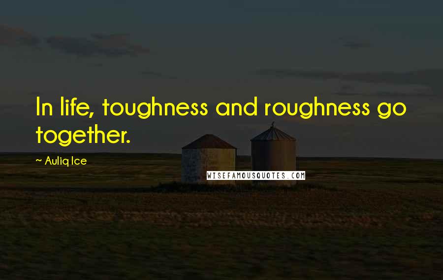 Auliq Ice Quotes: In life, toughness and roughness go together.