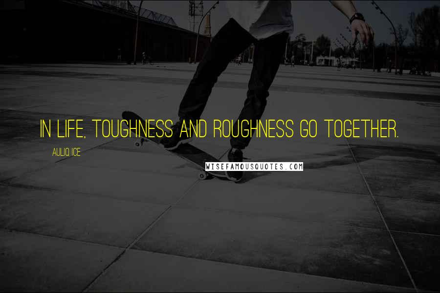 Auliq Ice Quotes: In life, toughness and roughness go together.