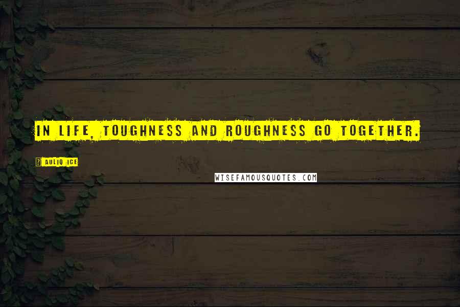 Auliq Ice Quotes: In life, toughness and roughness go together.